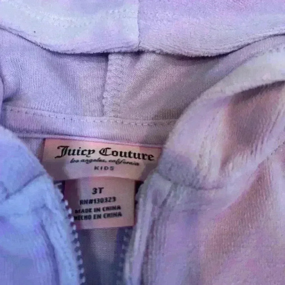 Juicy Couture Pink jacket size 3T Hoodie Sweatshirt Zip Up In Good Condition - Picture 4 of 5